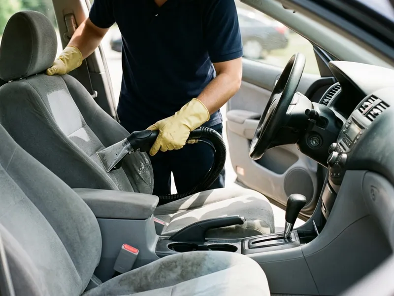 Higienização de banco de carro em Londrina com equipamento de extração